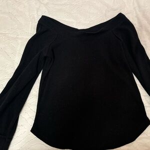 Abercrombie off the shoulder waffle sweater
